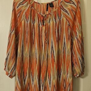 Multicolored New Direction Women's Size XL Blouse Top Shirt.